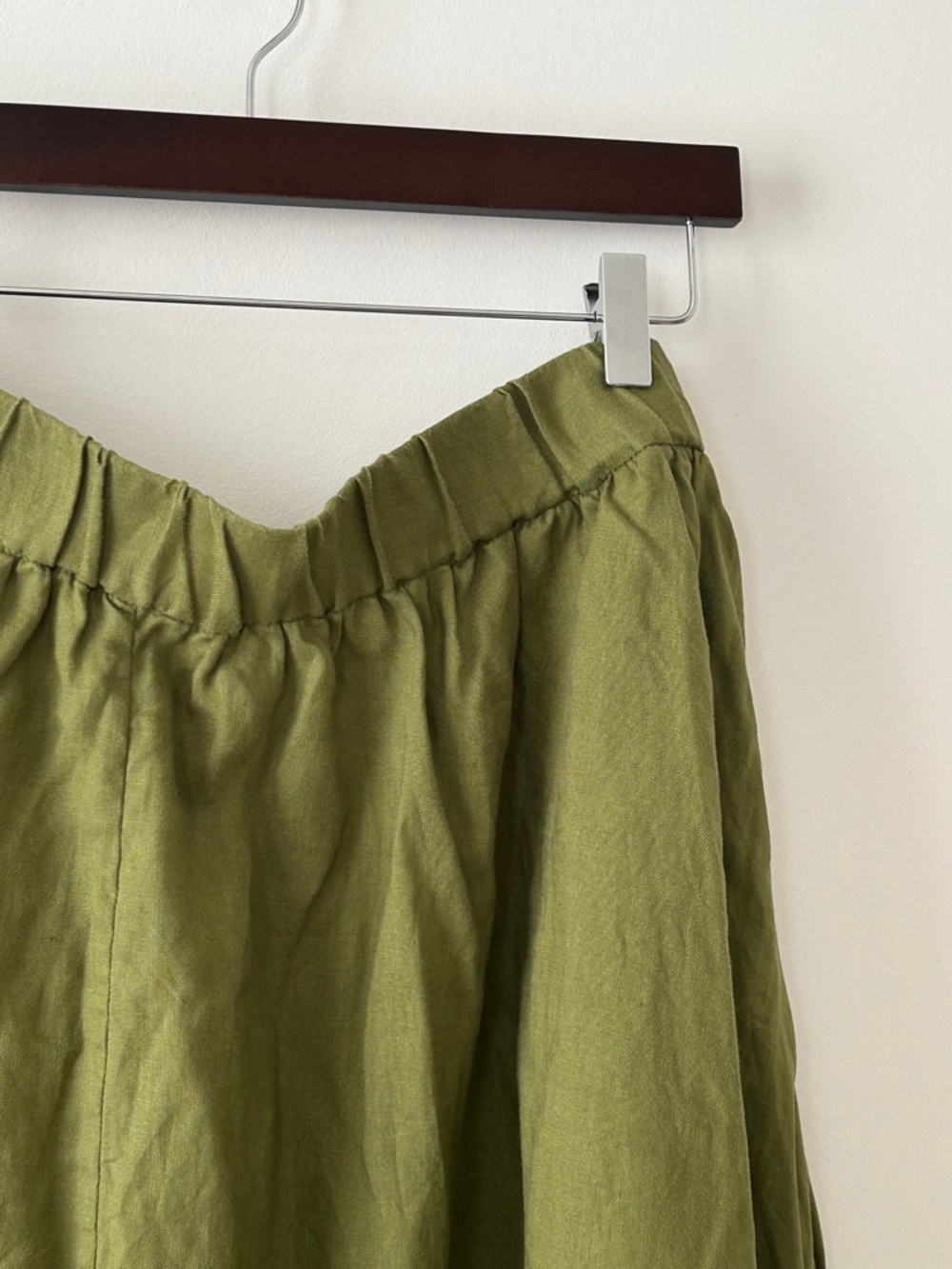 Boden 100% Linen Olive Green Maxi Skirt - Picture 5 of 16